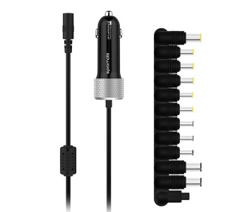 Promate Drivemate-2 90W Heavy Duty Universal Laptop Car Charger, Black in UAE