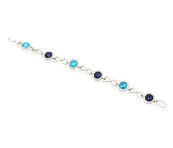 Kavani Ruby Circle Chimes Crystal Rhodium Bracelet 33062 Assorted in OMAN