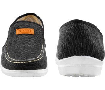 Express Delivery - Mens Denim Canvas Shoes EU40 OK30204 Black - ID 22795