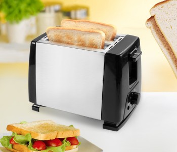 Hausberg HB-150 2 Slice Bread Toaster 700 Watts Silver in UAE