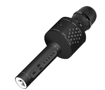 Promate VocalMic-3 Multi Function Wireless Karaoke Microphone With Built In Speaker, Black in KSA