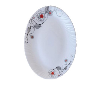 Royalford RF6743 14-inch Oval Plate Liza - White in UAE