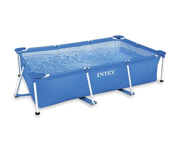 Express Delivery - Intex ZX-28271 260 x 160 x 65CM Metel Frame Pool Set - ID 16167