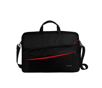 Promate Charlette 15.6 Inch Modern Styled Messenger Bag, Black in KSA