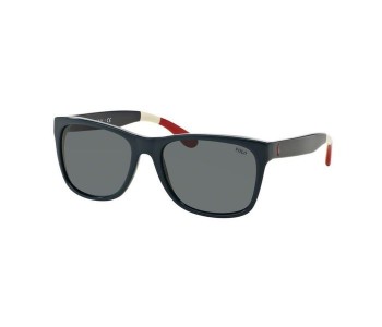 Polo Ralph Lauren 0Ph4106 556987 Wayfarer Dark Blue Frame & Blue Mirrored Sunglasses For Men in OMAN