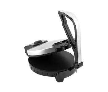 Geepas GCM6125 10 inch Chapathi Maker with Non-stick Cooking Plate - Black and Silver Front View - ID 560