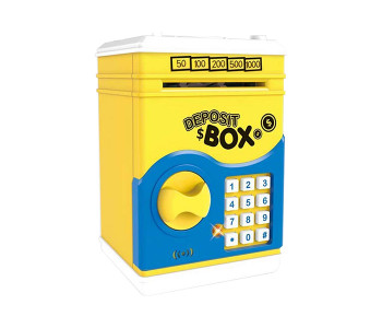 Mini ATM With Electronic Lock For Kids - Yellow in KSA