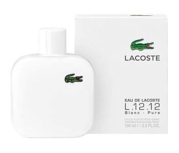 Express Delivery - Lacoste 100ml L.12.12 Blanc Pure Eau De Toilette Spray for Men - ID 13309