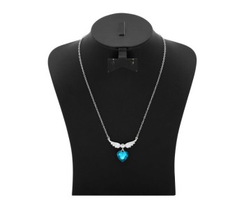 Express Delivery - Stainless steel Titanic Necklace 33066 Silver and Blue - ID 16882