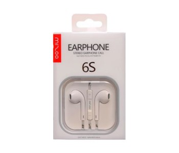 Express Delivery - Mizoo 6S Earphone Stereo Earphone for Iphone Mobile - White - ID 21947