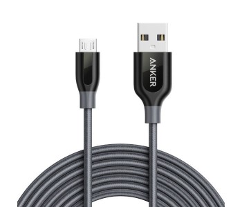 Anker A8144 Powerline Plus Micro USB Cable 10 Ft Grey in KSA