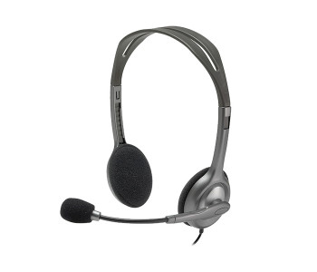 Logitech 981-000271 H110 Stereo Headset - Black & Grey in UAE