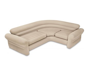 Intex ZX-68575 257 X 203 X 76 Cm Inflatable Corner Sofa - Beige in OMAN