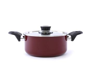 Royalford RF387C18 18 Cm Non-Stick Cooking Pot - Maroon in UAE