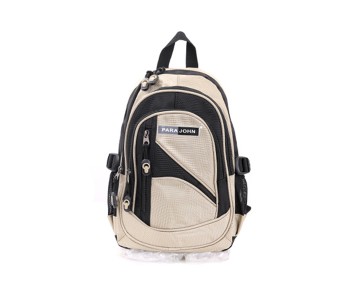 Express Delivery - Para John PJSB6005A16 16-inch Nylon School Bag, Golden - ID 14521