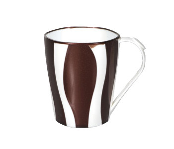 Delcasa DC1246 100ml Porcelain Water Cup - White & Brown in OMAN