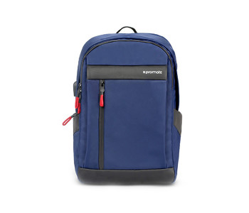 Promate Metro-BP 13-inch Travel Laptop Backpack With USB Charging Port - Blue in KSA