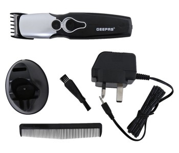 Express Delivery - Geepas GTR1383N Rechargeable Trimmer for Men - Black - ID 12826