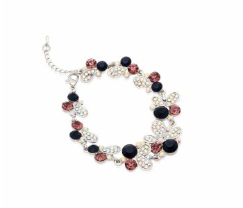 Express Delivery - Kavani Ruby Chimes Crystal Rhodium Bracelet 33055 Assorted - ID 16867