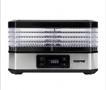 Express Delivery - Geepas Gfd63013N Digital Food Dehydrator 500W 5 Tier Black And Silver - ID 7147702
