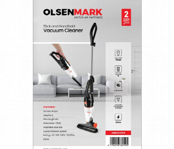 Express Delivery - Olsenmark Omvc1919 2 In 1 600W 1L Handheld And Stick Vacuum Cleaner - ID 7156111