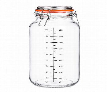 Express Delivery - Glass Jar With Lid 3000Ml Large Storage Container - ID 7163264