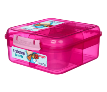 Express Delivery - Sistema 1250 ML Bento Cube Lunch Box Pink - ID 138869