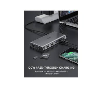 Express Delivery - Aukey USB C Hub 12 in 1 Type C Adapter CB C78 - ID 138927