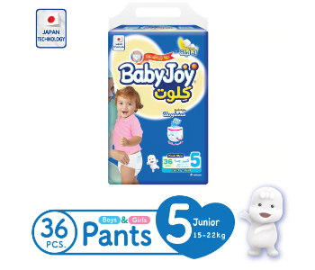 Express Delivery - BabyJoy Culotte Pants Diaper Size 5 Junior Jumbo Pack 15to22 kg 36 Count - ID 138953