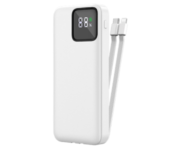 Express Delivery - WiWU 10000mAh Power Bank with Cable White - ID 139020