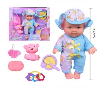 Express Delivery - LUNABEBE HX325 BABY DOLL AND ACCESSORIES 9INCH - ID 139370