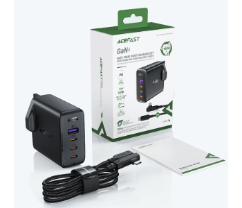 Express Delivery - ACEFAST 100W GaN Wall Charger with Type C Cable - ID 139422