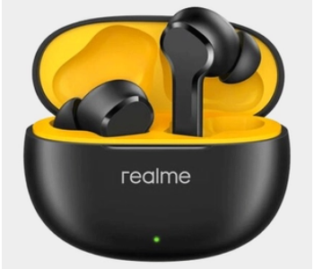 Express Delivery - Realme Buds T100 Black Music to Your Eyes - ID 139815