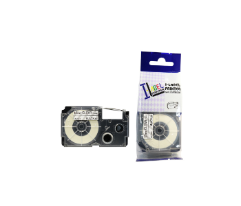 Express Delivery - Casio Compatible Label Tape 12 MM Black on Clear - ID 139832