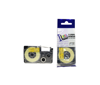 Express Delivery - Casio Compatible Label Tape 9MM Black on Yellow - ID 139834