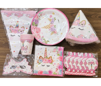 Express Delivery - Unicorn cup plates set - ID 139965