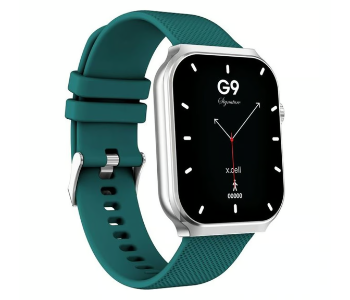 Express Delivery - X Cell G9 Signature Green Silicon Smart Watch - ID 140271