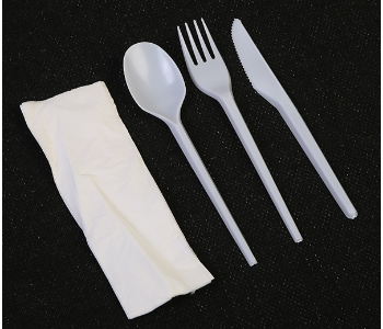 Express Delivery - Q PAC PLASTIC CUTLERY PACK WHITE 1 x 25 PCS - ID 140304