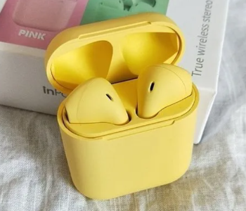 Express Delivery - inPods 12 Twin Bluetooth Headset Yellow with Slight Scratch SC001 - ID 140306