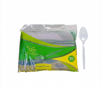 Express Delivery - Plastic Spoon Clear Q Pac 50 Piece Package - ID 140316