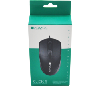 Express Delivery - Click 5 USB Optical Mouse With Wire Admos Black - ID 140321