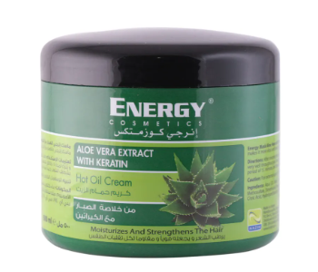 Express Delivery - Energy Cosmetics Keratin Hot Oil Hair Cream Aloe Vera Extracts 500 Ml - ID 140483