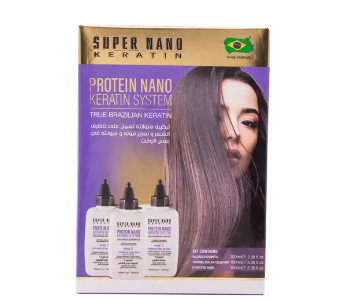 Express Delivery - Super Nano Keratin Protein Nano Hair Keratin Kit 3x100 Ml - ID 140530
