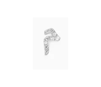 Express Delivery - Sterling Silver Arabic Letter Earring M for Women - ID 140869