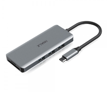 Express Delivery - 7 IN 1 HUB iWALK 3USB.HDMI.SDC.MSDC.Type C - ID 140919