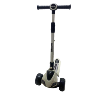 Express Delivery - Masaar BYL 528  Kids Kick Scooter with PLU Light Wheel White - ID 141048