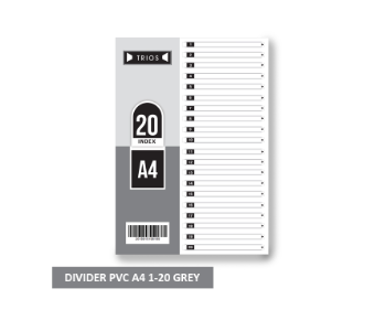 Express Delivery - Divider A4 Pvc 1 To 20 Grey  Ts Gs 70020  Trios - ID 141304