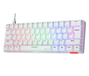 Express Delivery - MEETION HESTIA Mechanical GAMING KEYBOARD Type C Mini   MT MK005 WHITE - ID 141441