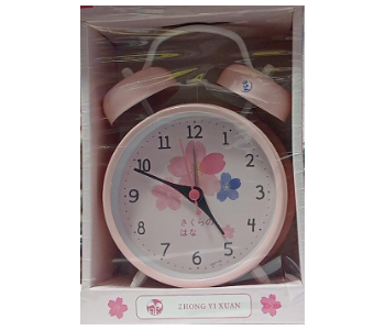 Express Delivery - Zhong Yi Xuan SA011RK Twin Bell Alarm Clock Loud Bell LitePink - ID 141454