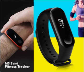 Express Delivery - M3 Band Fitness Tracker Waterproof Smartband with OLED Display Touchpad SC002 Refurbished - ID 141476